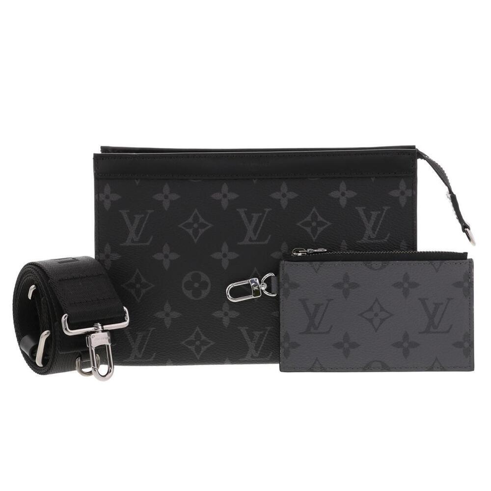 LOUIS VUITTON Gaston Wearable Wallet Bag Shoulder Messenger Monogram Eclipse